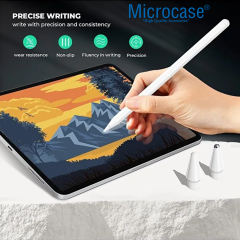 Microcase Apple Pencil 2./1. Nesil Pencil Pro / USB-C için iPad Pro/Mini/Air Dayanıklı 6 Yedek Uç - AL5405