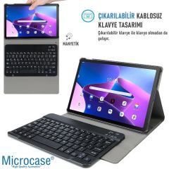 Microcase Lenovo Tab M8 4.Jenerasyon 8 inch Tablet ile uyumlu Bluetooth Türkçe Klavyeli Standlı Kılıf AL4823 ITHL