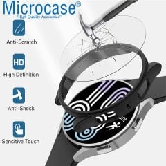Microcase Samsung Galaxy Watch 6 44mm Ekran Korumalı Sert Rubber Kılıf - AL3173