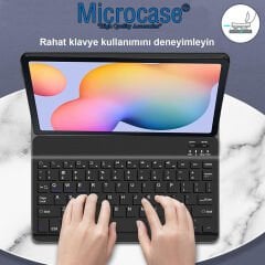 Microcase Redmi Pad 2 11 inch Tablet Uyumlu Bluetooth Klavyeli Standlı Kılıf Siyah - BKK4