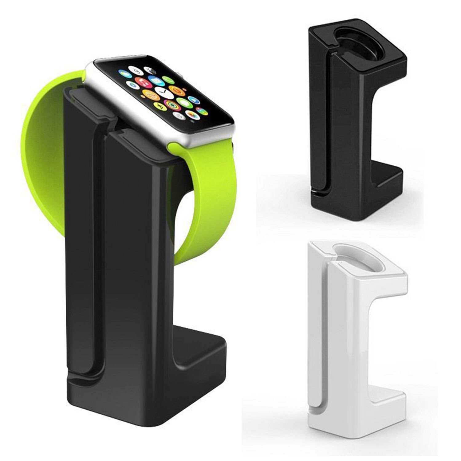 Microcase Apple Watch Akıllı Saatler İle Uyumlu Universal Masaüstü Şarj Standı Dock - AL3074 Siyah