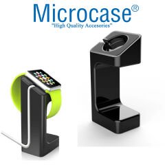 Microcase Apple Watch Akıllı Saatler İle Uyumlu Universal Masaüstü Şarj Standı Dock - AL3074 Siyah
