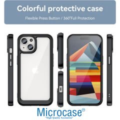 Microcase Iphone 15 Shield Serisi Darbeye Dayanıklı Yarı Esnek Plastik TPU Kılıf - AL8100