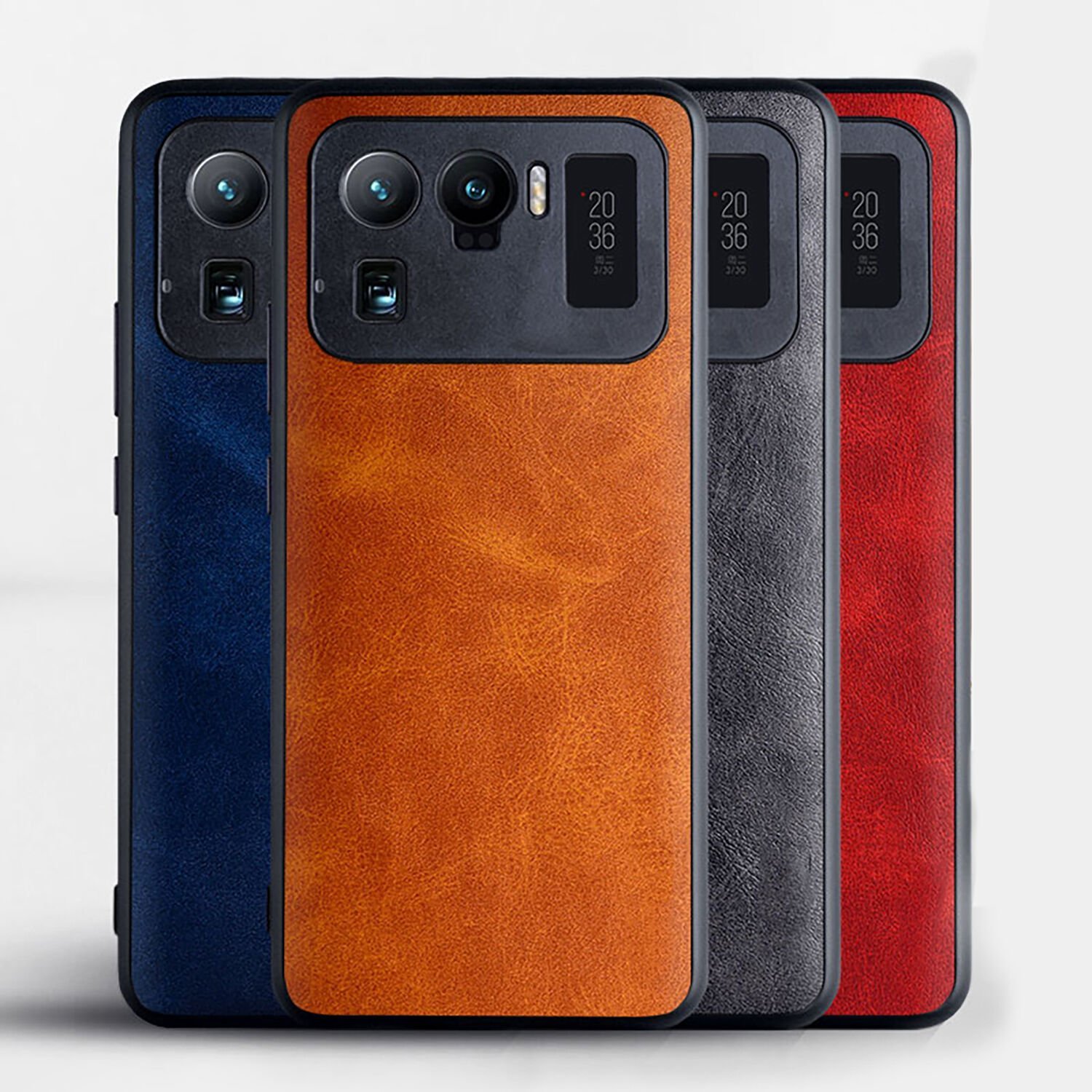 Microcase Xiaomi Mi 11 Ultra Kamera Korumalı Deri Kaplama Plastik Kılıf - AL8120