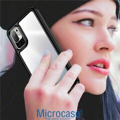 Microcase Iphone 15 Shield Serisi Darbeye Dayanıklı Yarı Esnek Plastik TPU Kılıf - AL8100 Füme