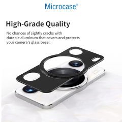 Microcase Huawei P60 Pro Uyumlu Kamera Lens Koruma Halkası - Kapalı Tasarım -Siyah AL3401