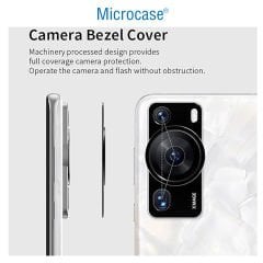 Microcase Huawei P60 Pro Uyumlu Kamera Lens Koruma Halkası - Kapalı Tasarım -Siyah AL3401