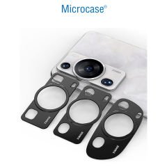 Microcase Huawei P60 Pro Uyumlu Kamera Lens Koruma Halkası - Kapalı Tasarım -Siyah AL3401