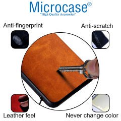 Microcase Xiaomi Mi 11 Ultra Kamera Korumalı Deri Kaplama Plastik Kılıf - AL8120 Kırmızı