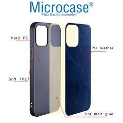 Microcase Xiaomi Mi 11 Ultra Kamera Korumalı Deri Kaplama Plastik Kılıf - AL8120 Kırmızı