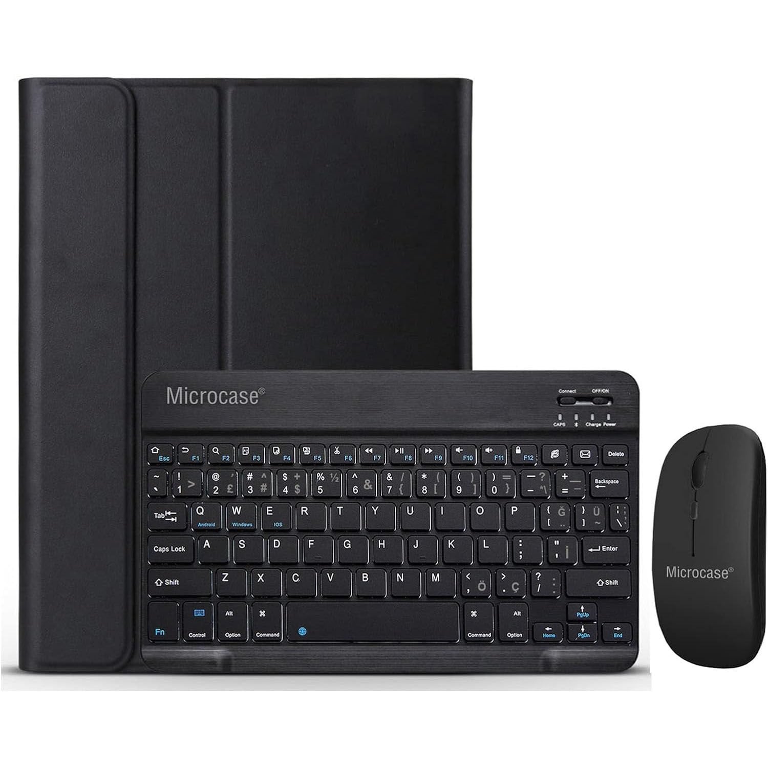 Microcase Redmi Pad 2 11 inch Tablet için Bluetooth Klavye ve Mouse + Kılıf BKK6