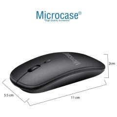 Microcase Redmi Pad 2 11 inch Tablet için Bluetooth Klavye ve Mouse + Kılıf BKK6