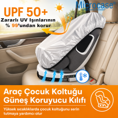 Microcase Universal Oto Çocuk Bebek Koltuğu Güneşlik Kir Toz Güneş Koruyucu Kılıf AL5641