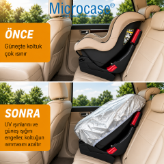 Microcase Universal Oto Çocuk Bebek Koltuğu Güneşlik Kir Toz Güneş Koruyucu Kılıf AL5641