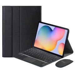 Microcase Redmi Pad 2 11 inch Tablet Uyumlu Bluetooth Touchpad Klavye+Bluetooth Mouse+Standlı Kılıf-BKK7