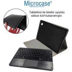 Microcase Redmi Pad 2 11 inch Tablet Uyumlu Bluetooth Touchpad Klavye+Bluetooth Mouse+Standlı Kılıf-BKK7