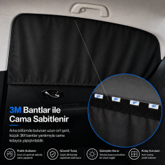 Microcase Universal Oto Güneşlik Perde Yan Cam Güneşliği Anne Bebek Çocuk Perdesi 2 ADET - AL5634