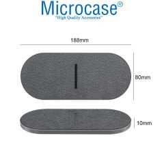 Microcase Samsung-iPhone-Airpods ile uyumlu 15W 2in1 Kablosuz Hızlı Şarj Standı - AL3912
