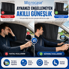Microcase Universal Oto Güneşlik Perde Yan Cam Güneşliği Anne Bebek Çocuk Perdesi 4 ADET - AL5634