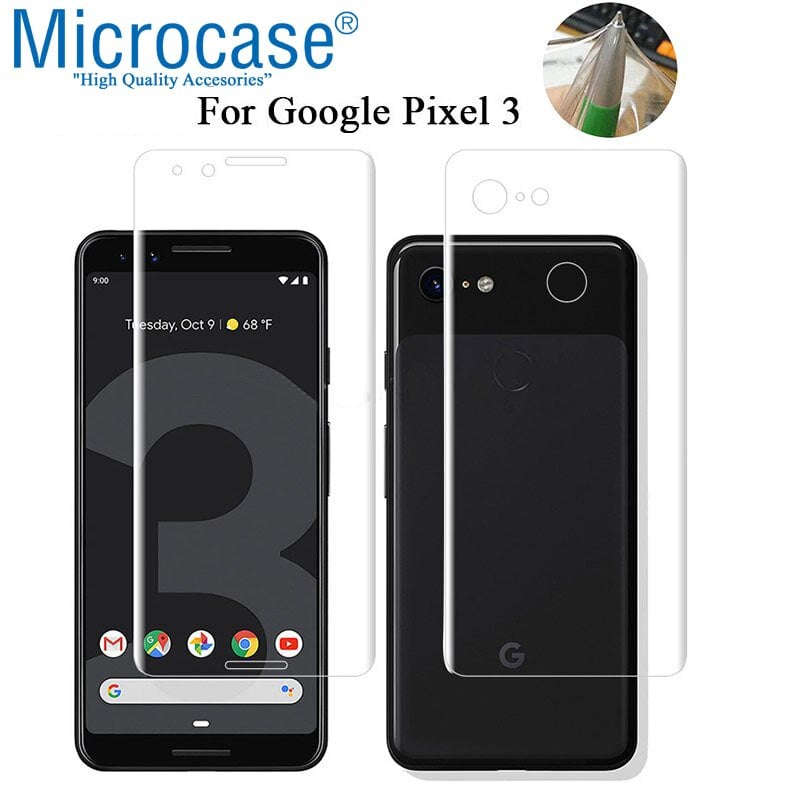 Microcase Google Pixel 3 Full Ön Arka Kaplama Koruma Filmi