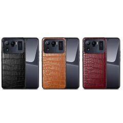 Microcase Xiaomi Mi 11 Ultra Kamera Korumalı Yılan Derisi Kaplama Plastik Kılıf - AL8121