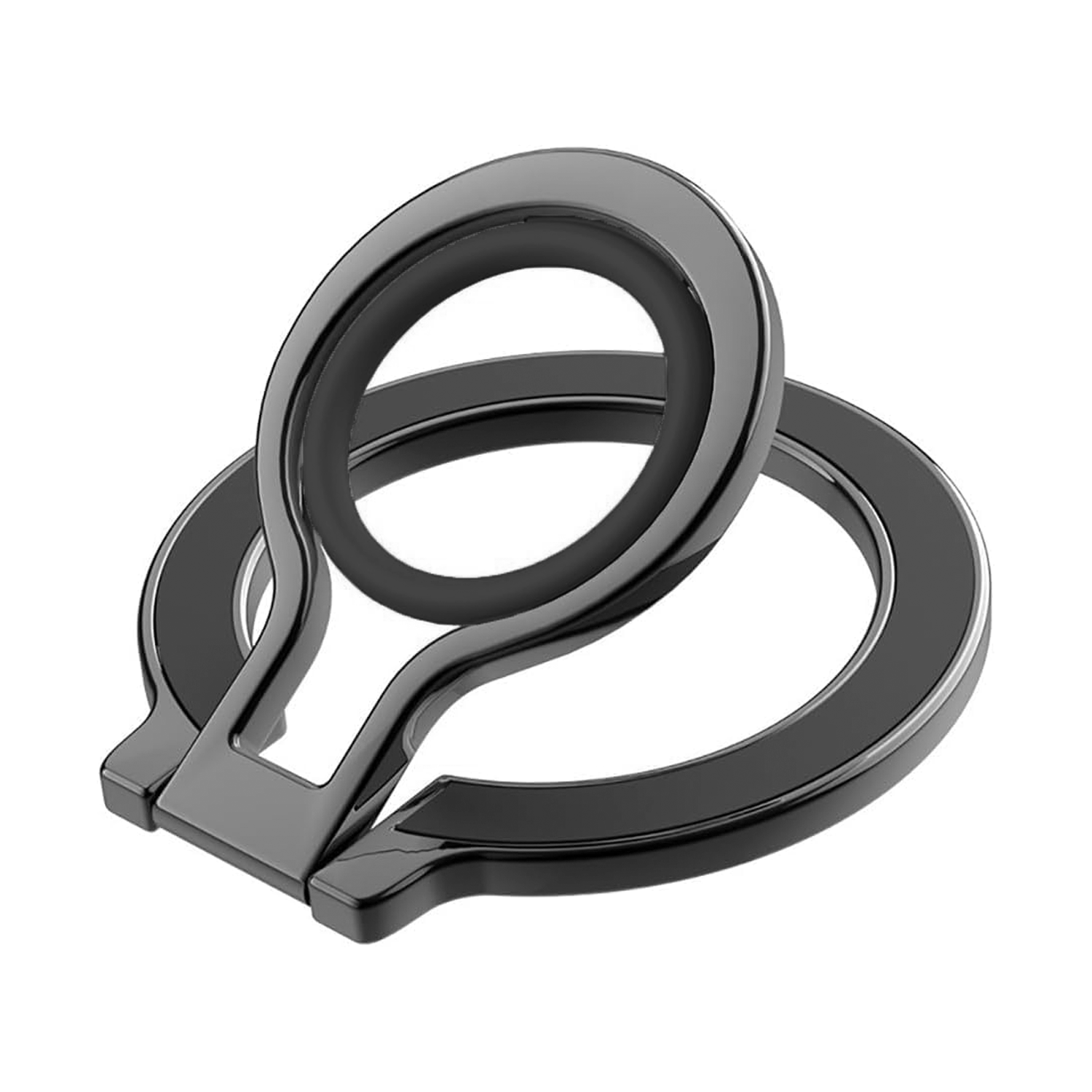 Microcase MagSafe Uyumlu Telefon Yüzüğü Tutucu ve Standı - 180° Mekanik Döner Silikon Parmak Koruyuculu Metal Mıknatıslı Tutacak-AL5873