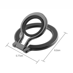 Microcase MagSafe Uyumlu Telefon Yüzüğü Tutucu ve Standı - 180° Mekanik Döner Sıvı Silikon Parmak Koruyuculu Metal Mıknatıslı Tutacak-AL5873