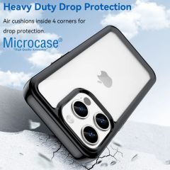Microcase Iphone 15 ProMax Shield Serisi Darbeye Dayanıklı Yarı Esnek Plastik TPU Kılıf - AL8100