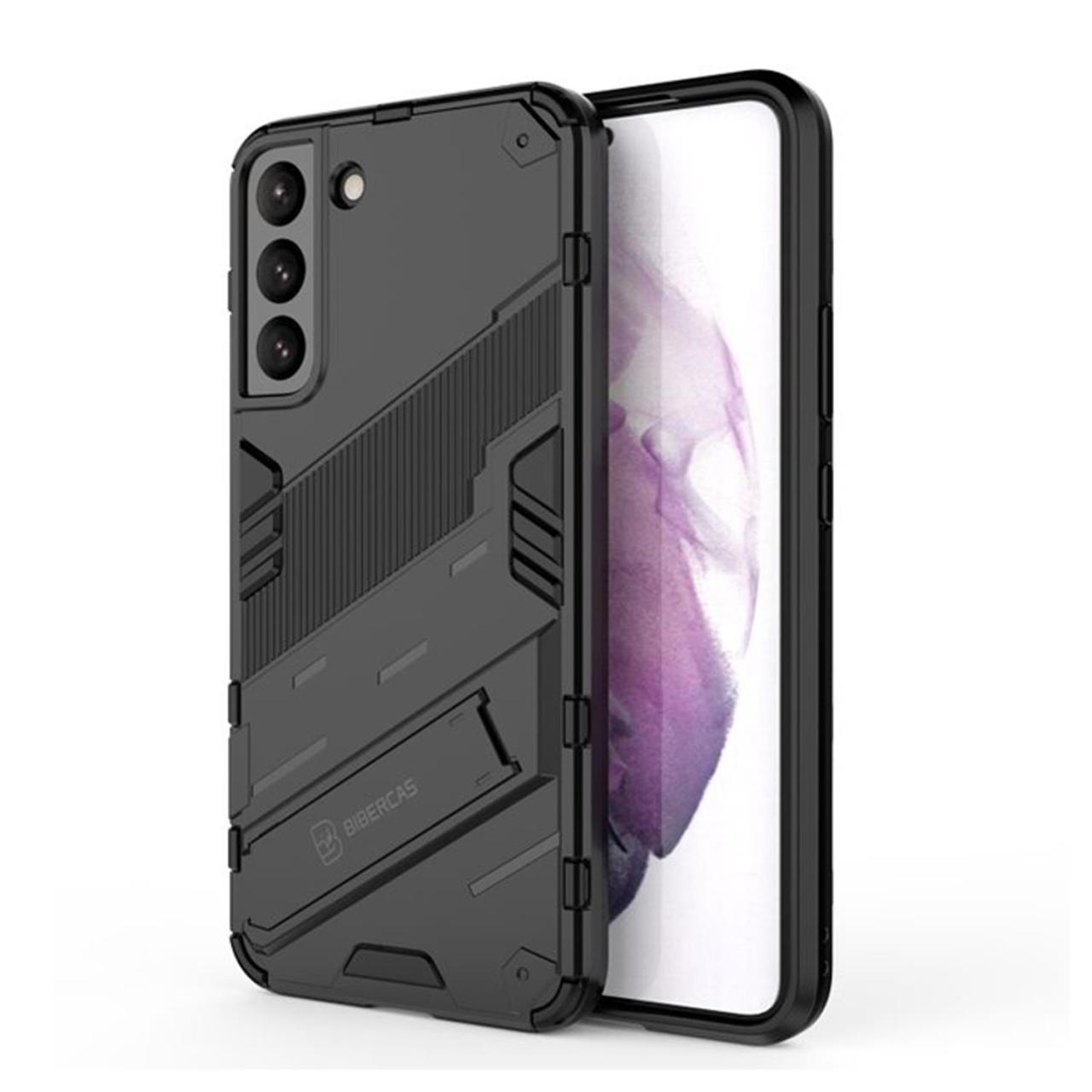 Microcase Samsung Galaxy S22 Matrix Armor Standlı Kılıf - Siyah