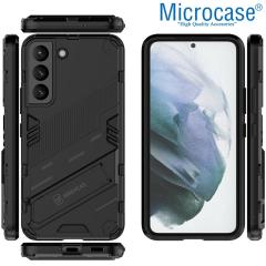 Microcase Samsung Galaxy S22 Matrix Armor Standlı Kılıf - Siyah