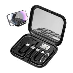 Microcase 10in1 Seyahat Tipi Çok Fonksiyonlu Aynalı Telefon Tutuculu Kablo Set-AL5018