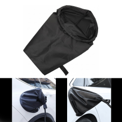 Microcase Elektrikli Araçlar için Şarj Soket Yağmurluk Yağmur Toz Koruma Brandası Siyah AL5423