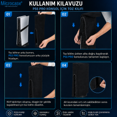 Microcase PS5 Pro için Su Toz Kir Çizik Koruma Kılıfı AL5642