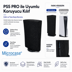 Microcase PS5 Pro için Su Toz Kir Çizik Koruma Kılıfı AL5642