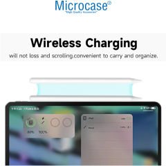 Microcase iPadler ile uyumlu Aktif Stylus Dokunmatik Kalem 2.Nesil Manyetik - AL3452 Beyaz
