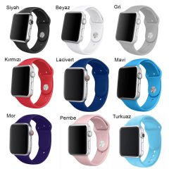 Microcase Apple Watch SE 44mm Silikon Kordon Kayış M-L (SEÇENEKLİ)