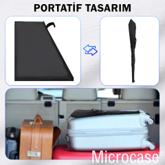 Microcase Elektrikli Araçlar için Şarj Soket Yağmurluk Yağmur Toz Koruma Brandası Siyah 2 Adet AL5423