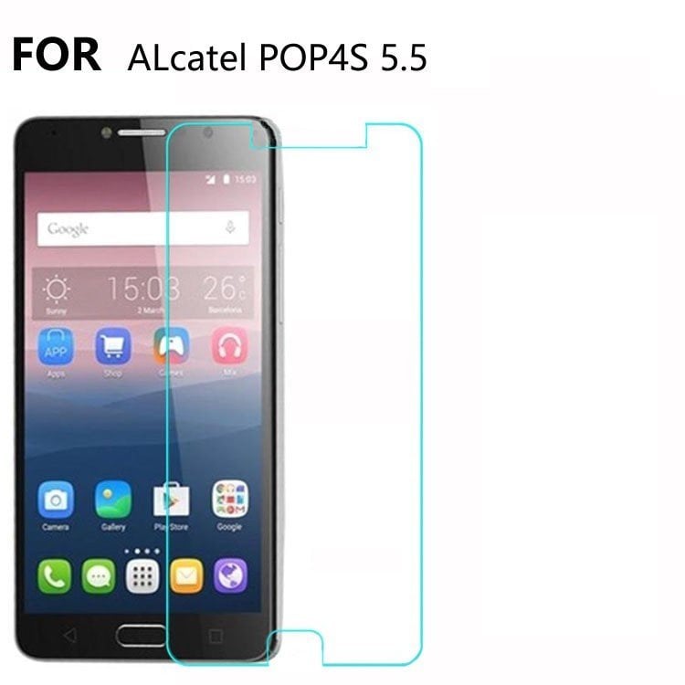 Alcatel Pop 4S 5.5'' Tempered Glass Cam Ekran Koruma