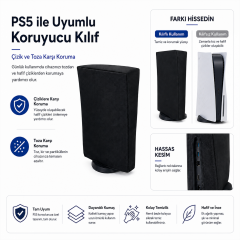 Microcase PS5 Slim için Su Toz Kir Çizik Koruma Kılıfı AL5644