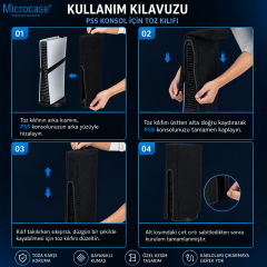 Microcase PS5 Slim için Su Toz Kir Çizik Koruma Kılıfı AL5644