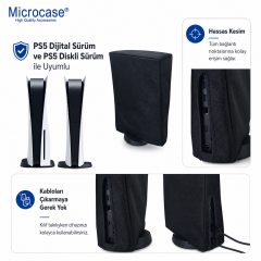 Microcase PS5 Slim için Su Toz Kir Çizik Koruma Kılıfı AL5644