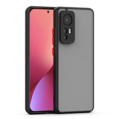 Microcase Xiaomi 12T / 12T Pro London Serisi Darbeye Dayanıklı Kılıf - Buzlu Siyah AL3415