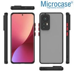 Microcase Xiaomi 12T / 12T Pro London Serisi Darbeye Dayanıklı Kılıf - Buzlu Siyah AL3415