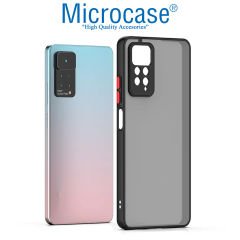 Microcase Xiaomi 12T / 12T Pro London Serisi Darbeye Dayanıklı Kılıf - Buzlu Siyah AL3415