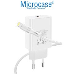 Microcase Borofone Serisi Hızlı Şarj Adaptörü 20W PD Güç Kaynağı + Type-C Lightning Kablo - AL2894