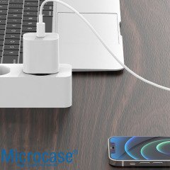 Microcase Borofone Serisi Hızlı Şarj Adaptörü 20W PD Güç Kaynağı + Type-C Lightning Kablo - AL2894