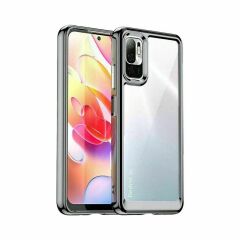 Microcase Xiaomi Poco M6 Pro 5G-Redmi 12 5G Shield Serisi Darbeye Dayanıklı Yarı Esnek Plastik TPU Kılıf - AL8100 Füme