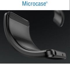 Microcase Samsung Galaxy A55 5G Brushed Carbon Fiber Silikon Kılıf - Siyah AL3332