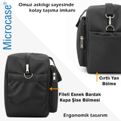 Microcase Çift Kişilik Termal Günlük Kamp Piknik İçin Yemek İçecek Taşıma Çantası 8 LT AL5429