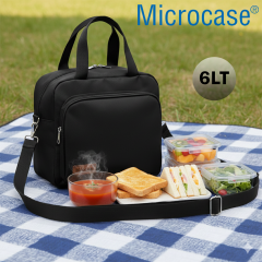 Microcase Çift Kişilik Termal Günlük Kamp Piknik İçin Yemek İçecek Taşıma Çantası 8 LT AL5429